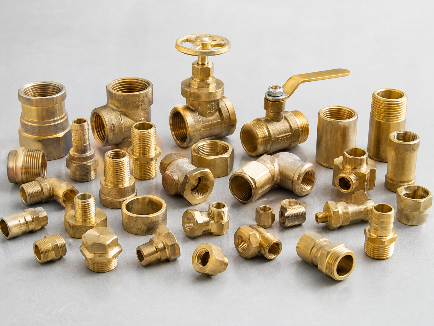 Brass components and fittings for wholesale and industrial supply