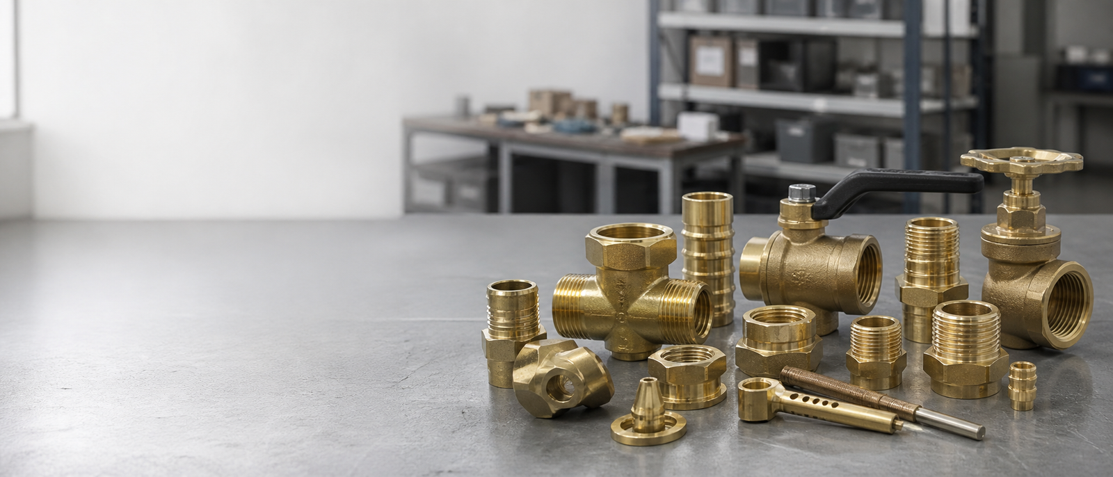 Brass components and fittings for industrial and wholesale supply