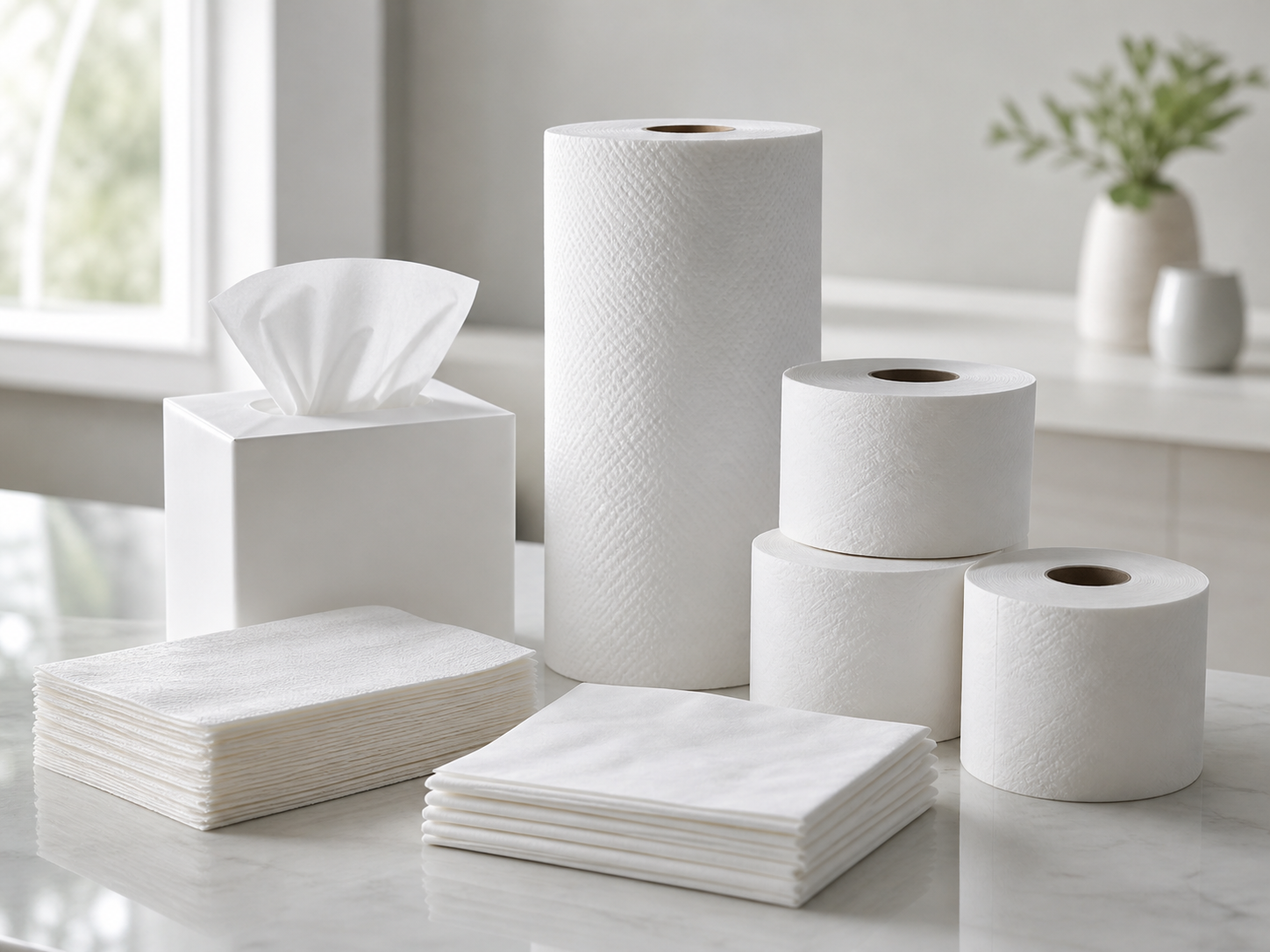 Paper products for wholesale and retail supply